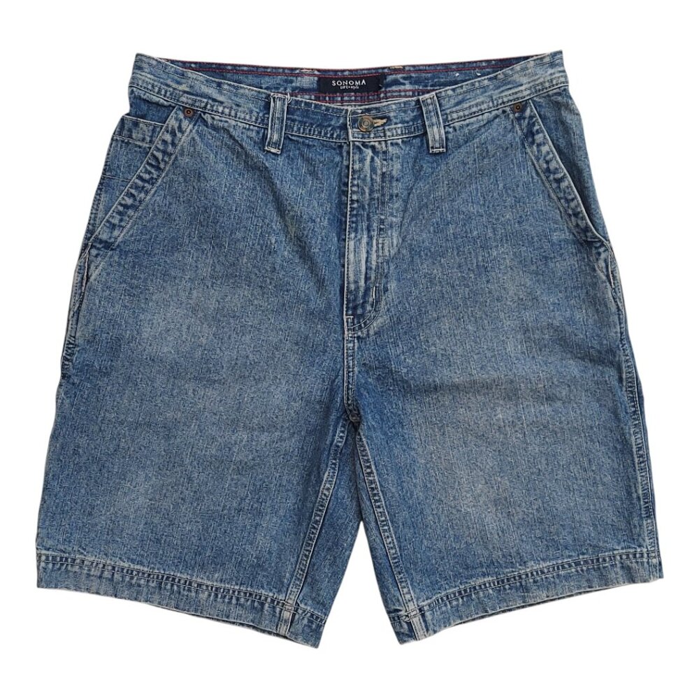 SONOMA LIFE + STYLE DENIM CARGO SHORTS (34)